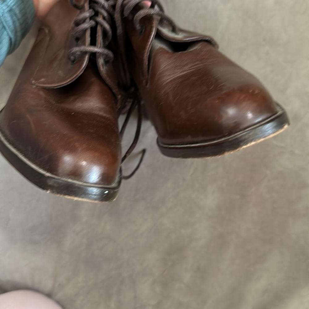Joan Halpern booties in dark brown leather with lace ups - Picture 4 of 15